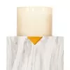 Cut-Out Corner Pedestal 3-Wick Candle Holder