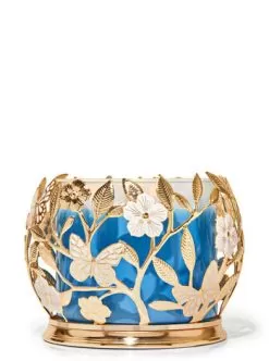 Butterfly Flower 3-Wick Candle Holder