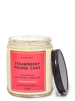 Strawberry Pound Cake Mason Single Wick Candle