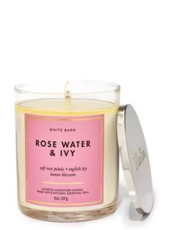 White Barn Rose Water & Ivy Signature Single Wick Candle