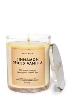 White Barn Cinnamon Spiced Vanilla Signature Single Wick Candle