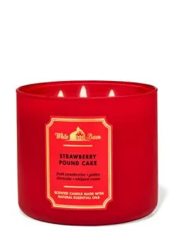 White Barn Strawberry Pound Cake 3-Wick Candle