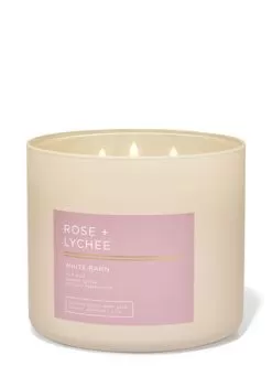 White Barn Rose & Lychee 3-Wick Candle