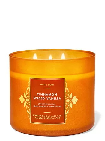 White Barn Cinnamon Spiced Vanilla 3-Wick Candle