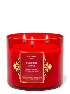White Barn Pumpkin Apple 3-Wick Candle