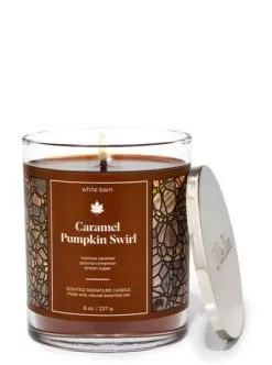 White Barn Caramel Pumpkin Swirl Signature Single Wick Candle