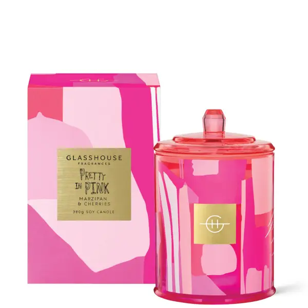 Glasshouse Fragrances Pretty In Pink Limited Edition Soy Candle 380g