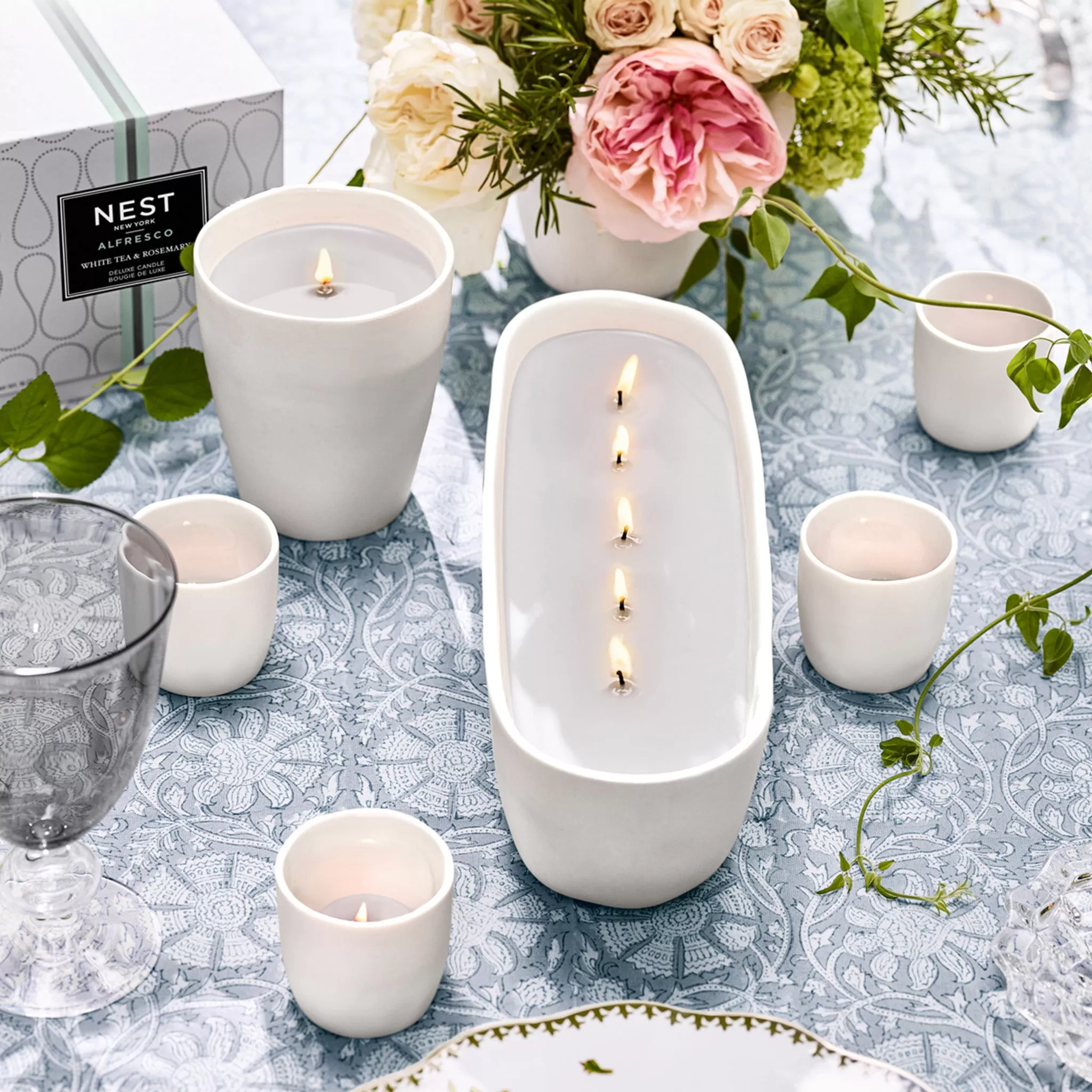 Alfresco White Tea And Rosemary Tealight Set - Image 4