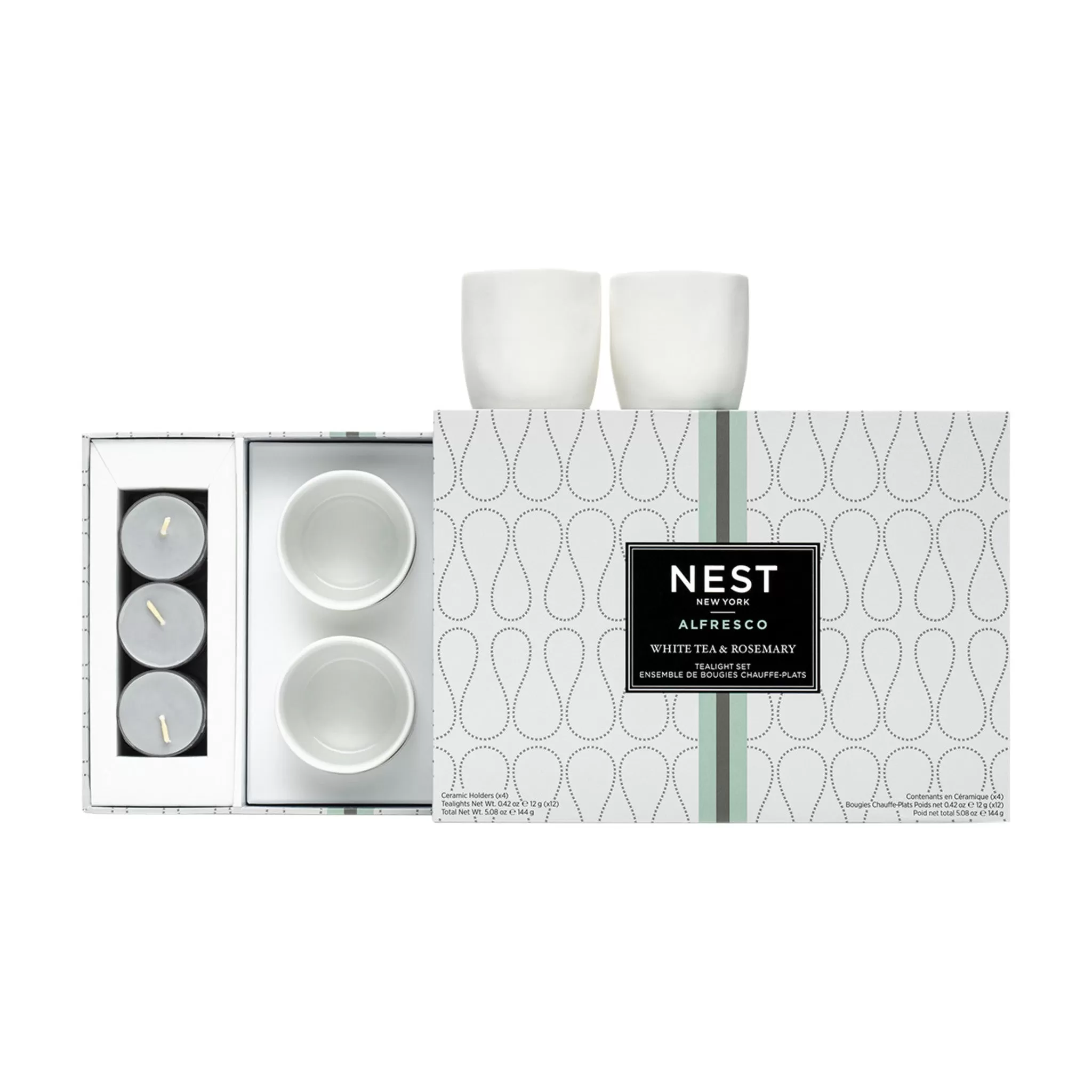 Alfresco White Tea And Rosemary Tealight Set - Image 2