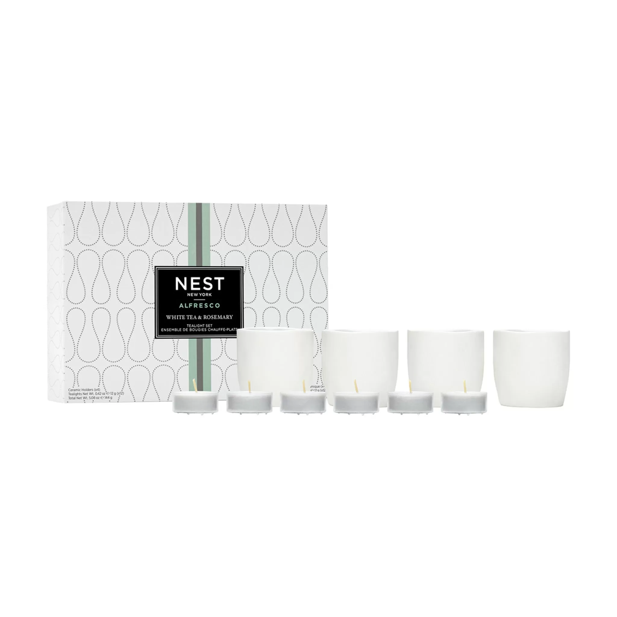 Alfresco White Tea And Rosemary Tealight Set - Image 3