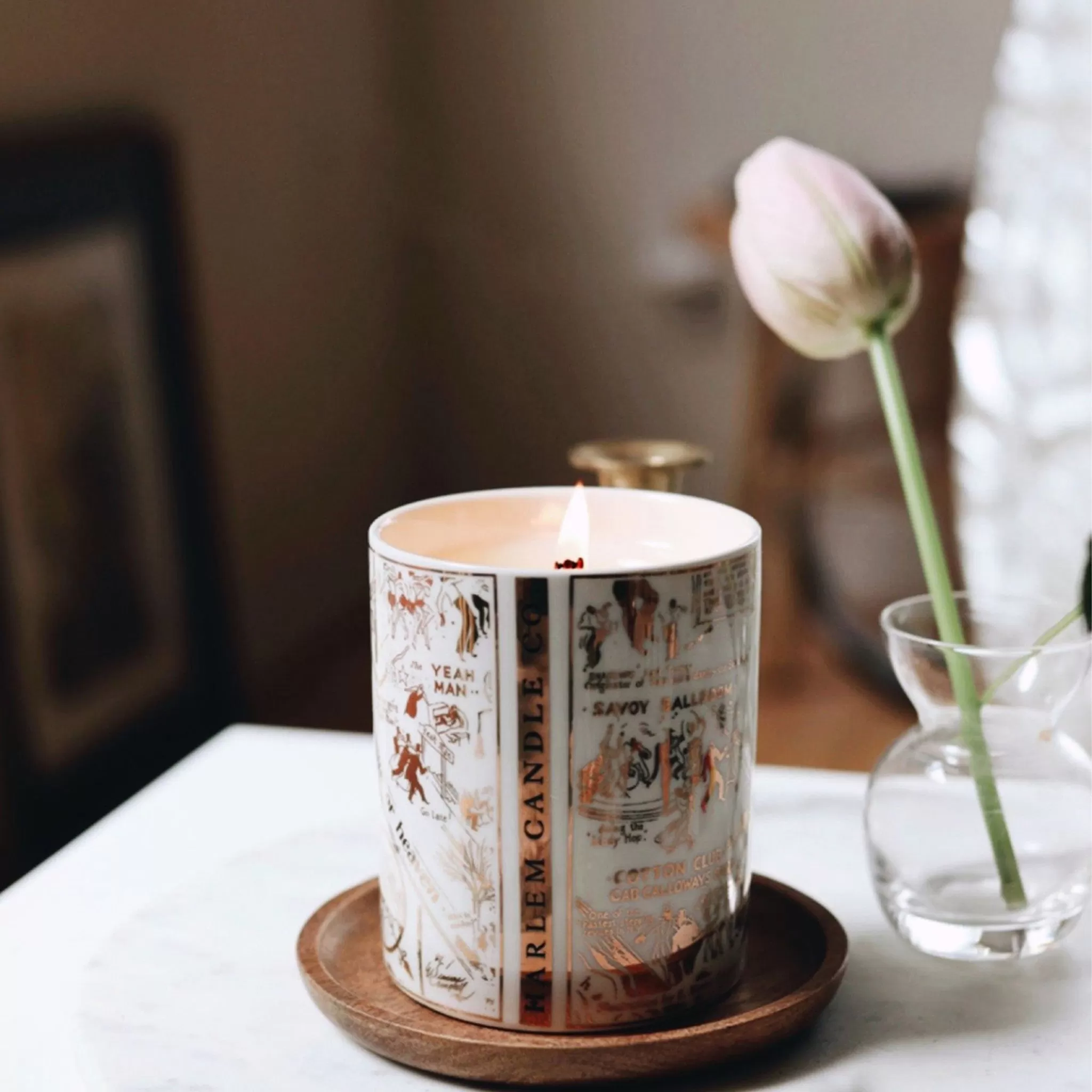 Speakeasy Harlem Map Ceramic Candle - Image 4