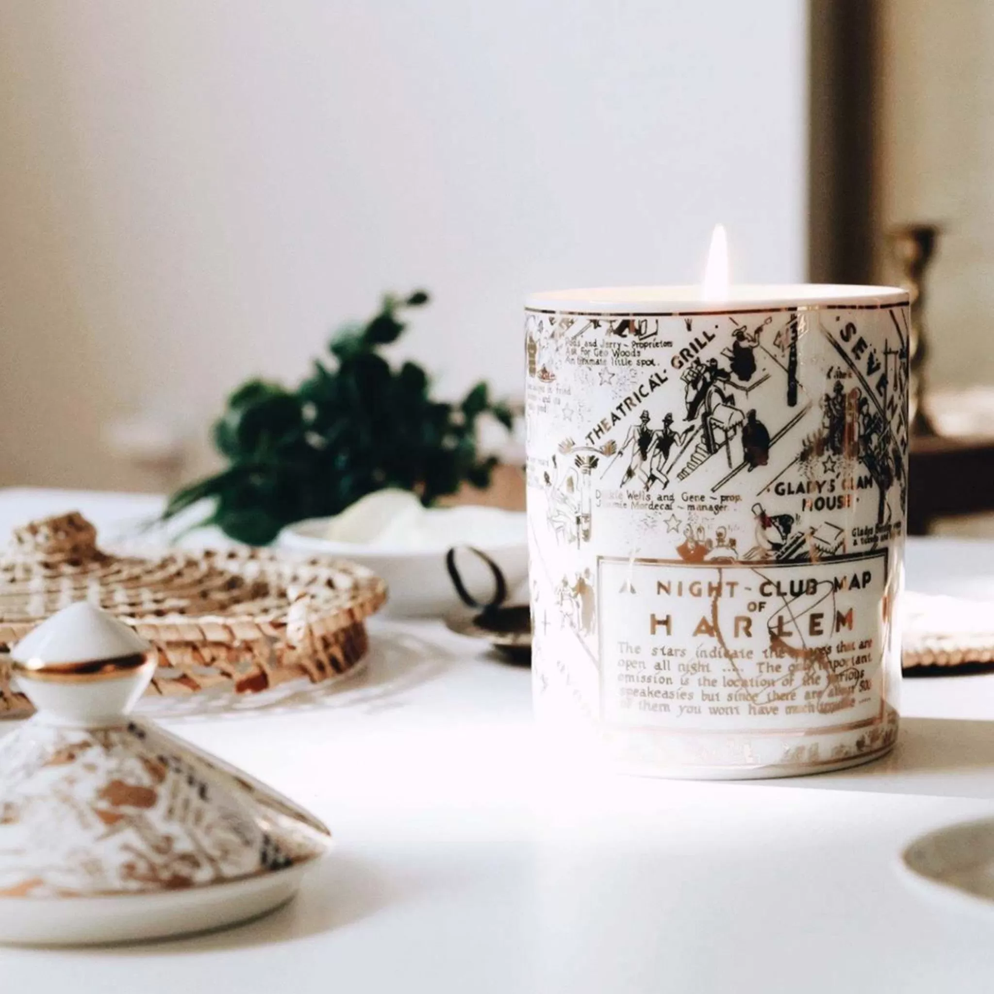 Speakeasy Harlem Map Ceramic Candle - Image 5