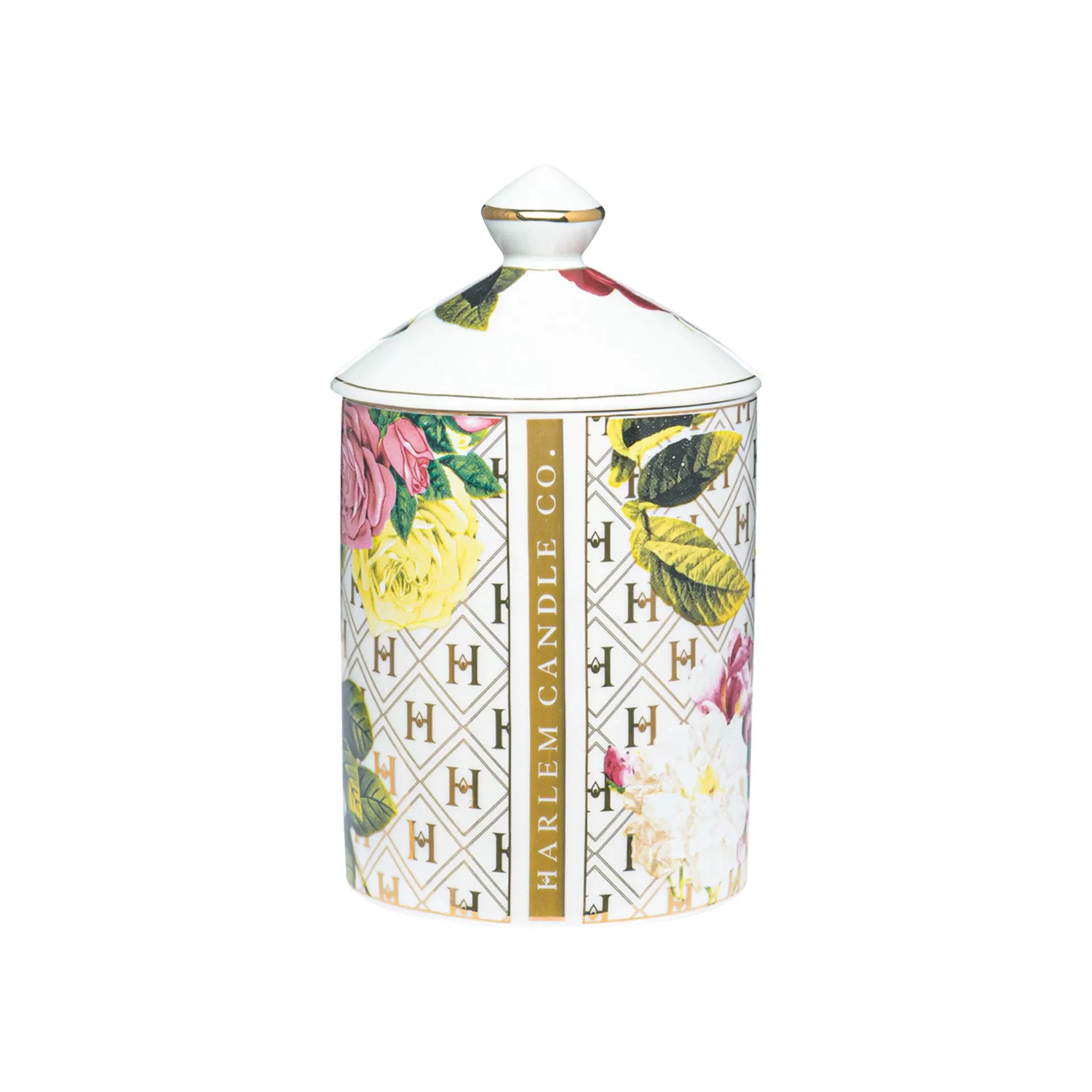Lady Day White Floral Ceramic Candle - Image 2