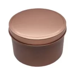 Rose Gold Candle Tin With Lid - 8 Oz. - 12 Pcs.