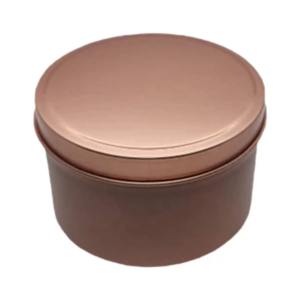 Rose Gold Candle Tin With Lid - 8 Oz. - 12 Pcs.